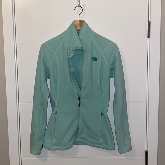The North Face light mint green fleece full zip jacket, size small S - Picture 1 of 4